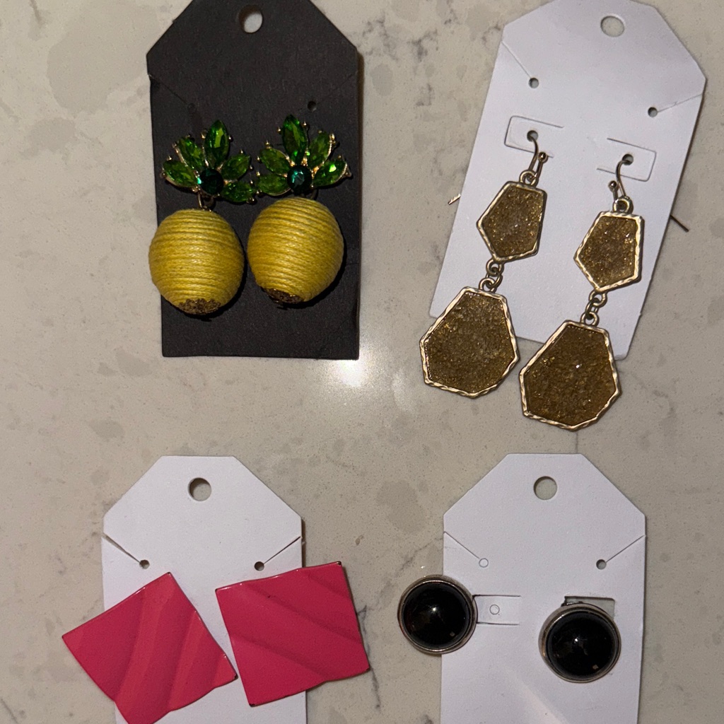 Kohl's Multicolor Earring Set - Yellow, Green, Pink, Black